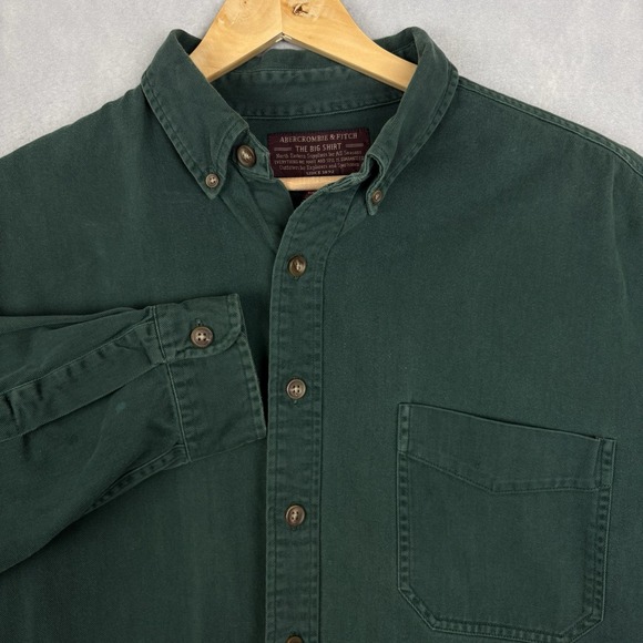 Abercrombie & Fitch Other - Vintage Abercrombie & Fitch The Big Shirt Men’s XL Green Long Sleeve Outdoors